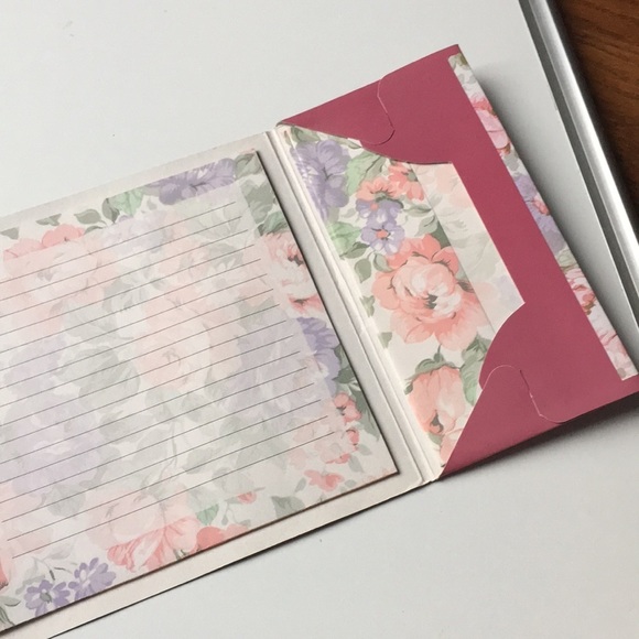 Vintage stationary set letter & envelopes floral - Picture 3 of 8